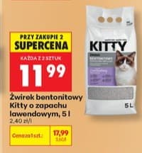 żwirek bentonitowy kitty o zapachu lawendowym