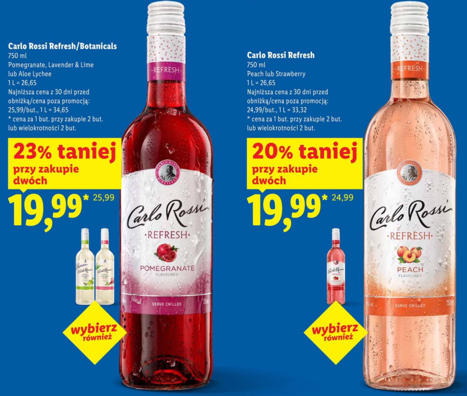 Carlo Rossi napój winny Refresh Peach/Strawberry 750ml