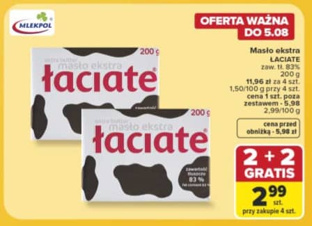 Łaciate masło ekstra 200g