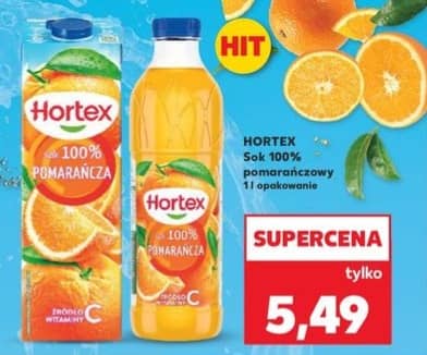 Hortex sok pomarańczowy 100% 1l