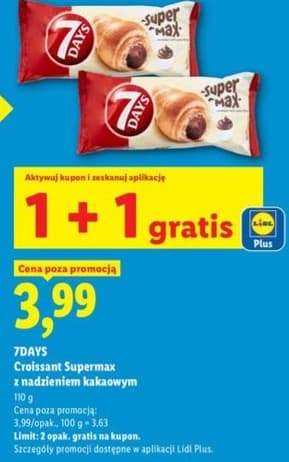 croissant Supermax z nadzieniem kakaowym
