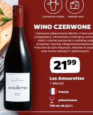 Les Amourettes wino białe półwytrawne 750ml