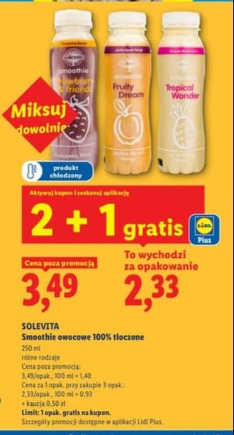 smoothie owocowe 100% tłoczone