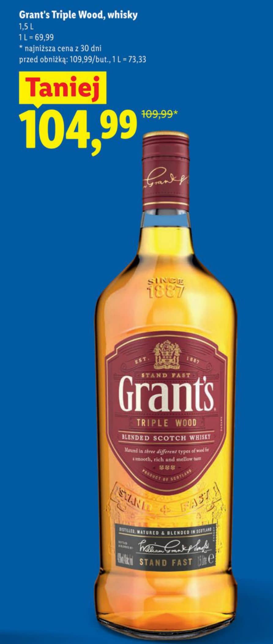 Grant's whisky Triple Wood 1.5l