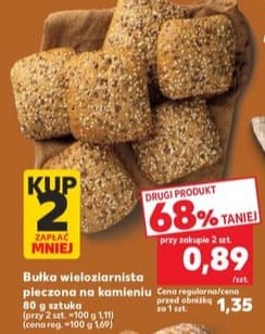 bułka wieloziarnista pieczona na kamieniu