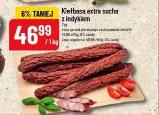 kiełbasa extra sucha z indykiem