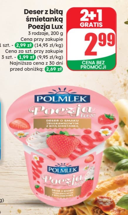 deser z bitą śmietanką
