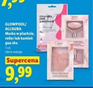 maska w płachcie, roller lub kamień gua sha