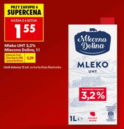 Mleczna Dolina mleko UHT 3,2% 1l