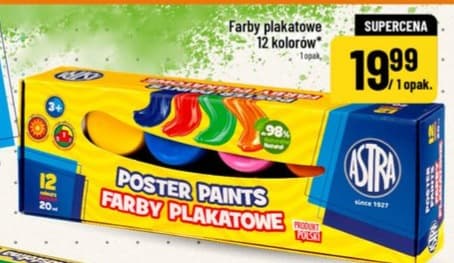 farby plakatowe 12 kolorów