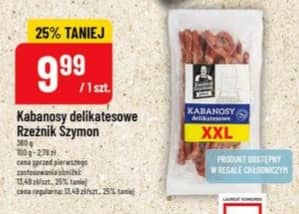Rzeźnik Szymon kabanosy delikatesowe XXL 360g