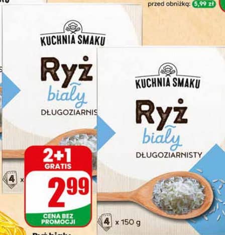 Kuchnia Smaku ryż biały długoziarnisty 4x150g