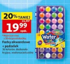 Farby akwarelowe + pędzelek