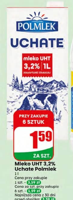 Polmlek mleko UHT 3,2% Uchate 1l