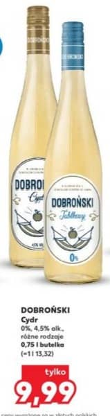 Dobroński cydr różne rodzaje 0.75l