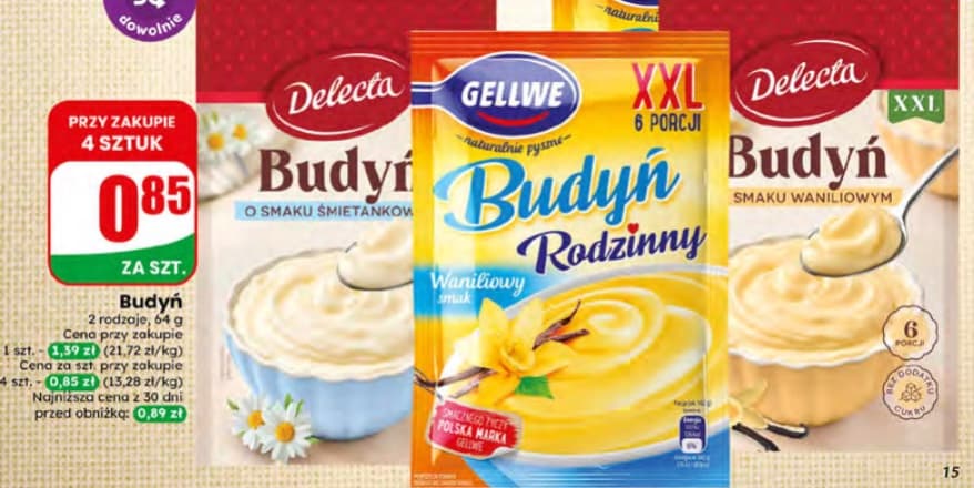 budyń różne marki