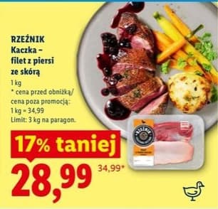 kaczka filet z piersi ze skórą