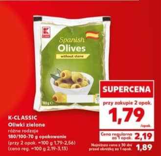K-Classic oliwki zielone 180/100-70g