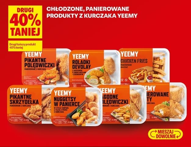 chłodzone panierowane produkty z kurczaka