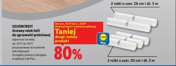 zestawy rolek folii do zgrzewarki próżniowej