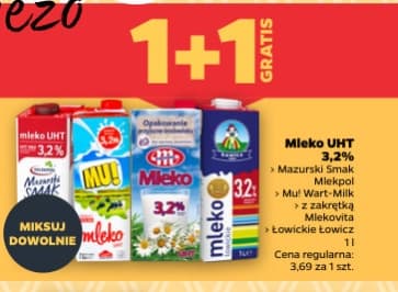 mleko UHT 3,2% różne marki