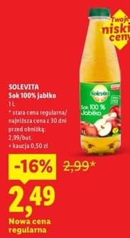 sok 100% jabłko