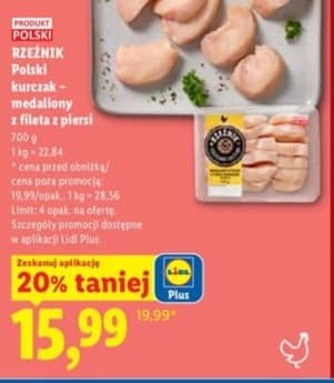 Rzeźnik medaliony z fileta z piersi kurczaka polski 700g