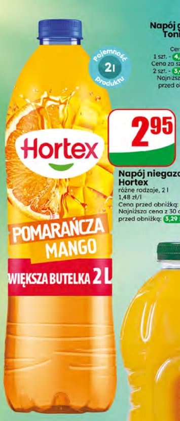 napój niegazowany pomarańcza mango