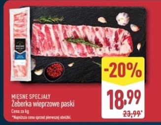 żeberka wieprzowe paski