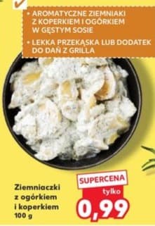 ziemniaczki z ogórkiem i koperkiem