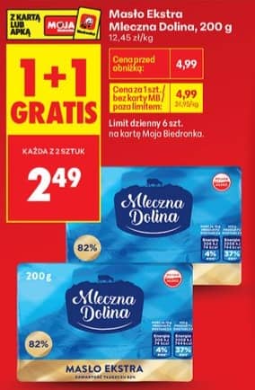 Mleczna Dolina masło ekstra 82% 200g