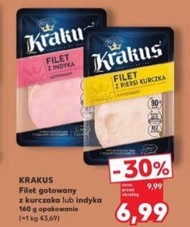 filet gotowany z kurczaka lub indyka