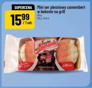 mini ser pleśniowy camembert w bekonie na grill
