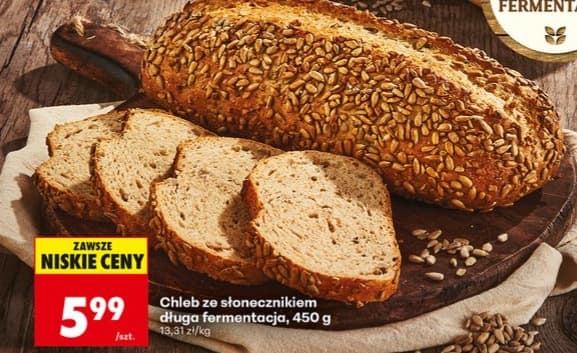 chleb ze słonecznikiem długa fermentacja