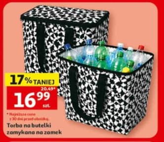 torba na butelki zamykana na zamek