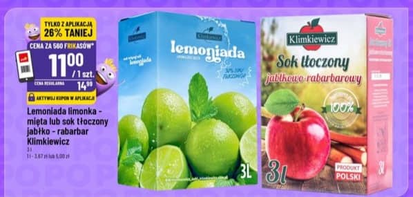 Klimkiewicz lemoniada limonka-mięta 3l