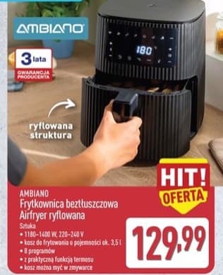 frytkownica beztłuszczowa Airfryer ryflowana