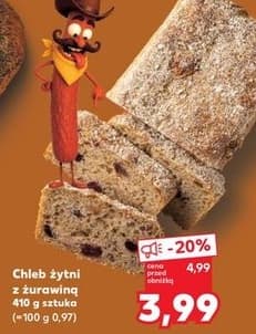 chleb żytni z żurawiną