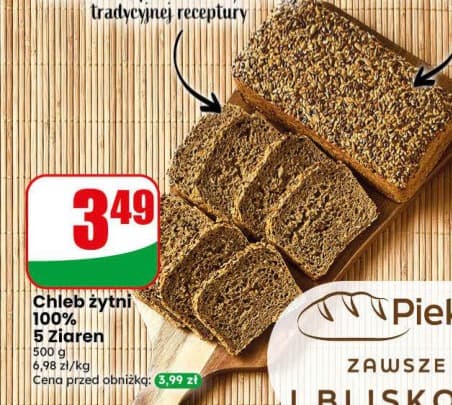 chleb żytni 100% 5 ziaren