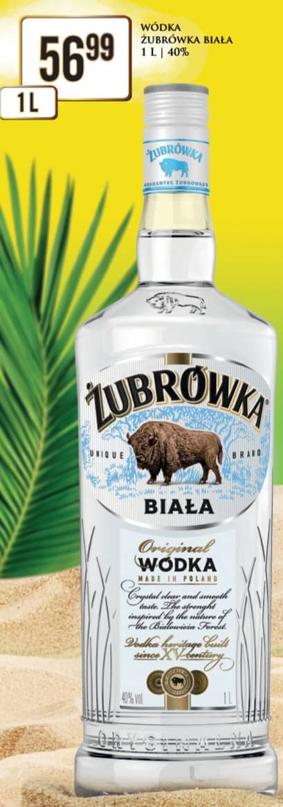 Żubrówka wódka Żubrówka Biała 1l
