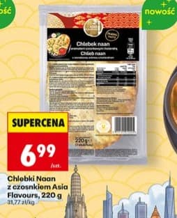 chlebki naan z czosnkiem
