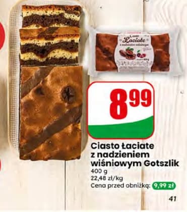 ciasto łaciate z nadzieniem wiśniowym