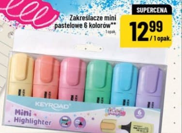 zakreślacze mini pastelowe