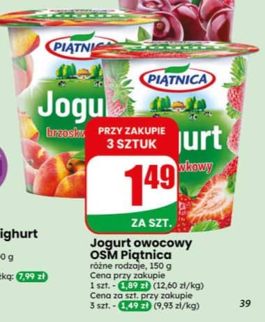 Piątnica jogurt owocowy 150g