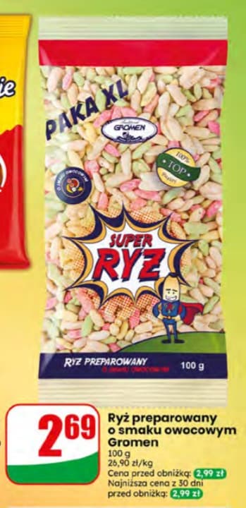 ryż preparowany o smaku owocowym
