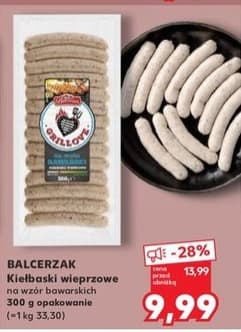 kiełbaski wieprzowe na wzór bawarski