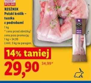 polski królik – tuszka z podrobami