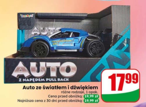auto ze światłem i dźwiękiem