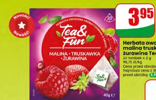 herbata owocowa malina truskawka żurawina