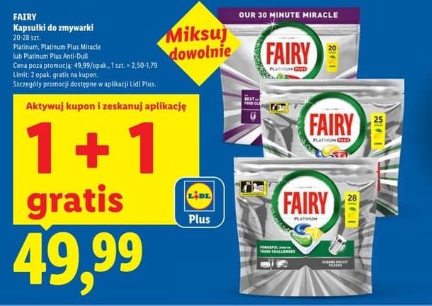 Fairy kapsułki do zmywarki 20-28szt.
